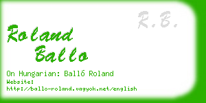 roland ballo business card